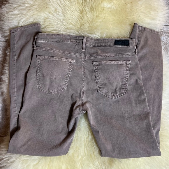 AG Jeans Taupe The Stevie Ankle Slim Straight Leg, 30R - Picture 5 of 10